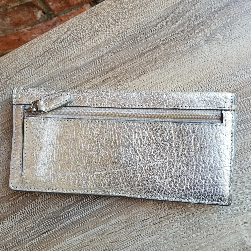 Coach Metallic Silver Women's Wallet - Picture 4 of 5